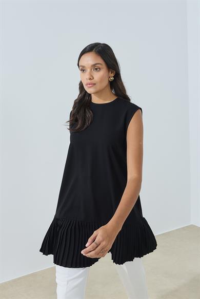 Pliseli İçlik Siyah