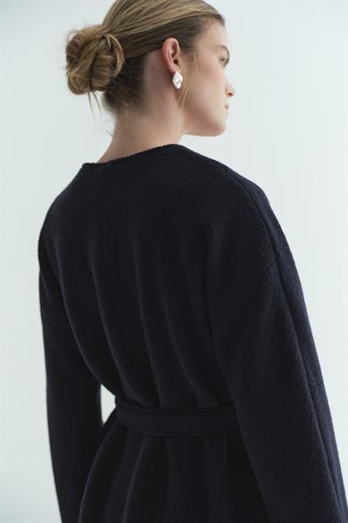 Astarlı Kaşe Kimono Lacivert Buklet