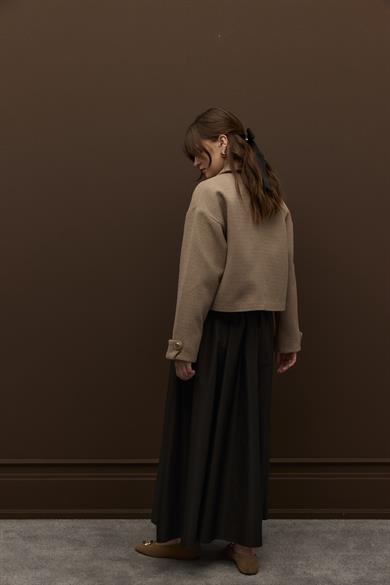 Astarlı Tüvit Ceket Sütlü Kahve