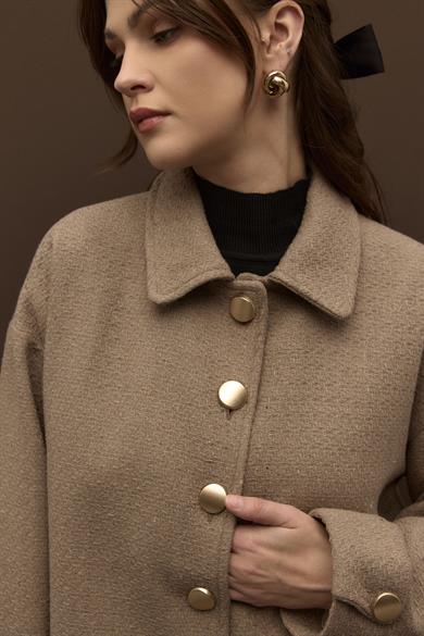 Astarlı Tüvit Ceket Sütlü Kahve