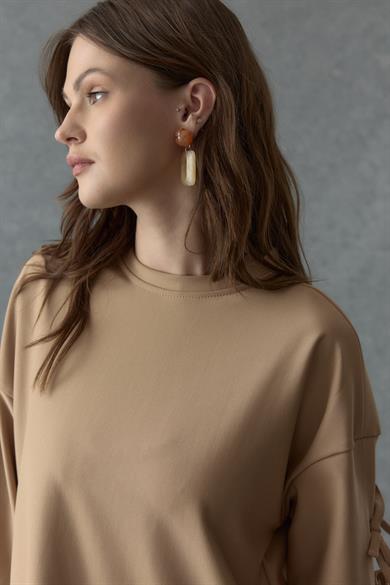 Çelik İnterlok Fiyonk Detaylı Takım Camel 