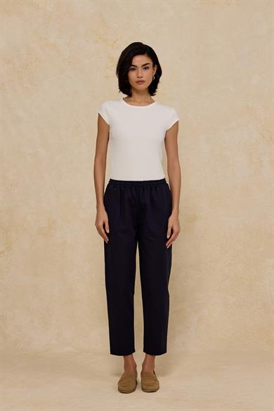 İthal Polyviscon Kumaş Jogger Pantolon Siyah