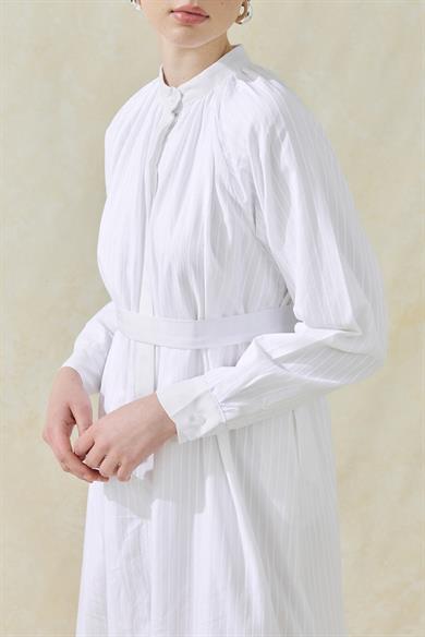  Pamuk Fisto Elbise Beyaz