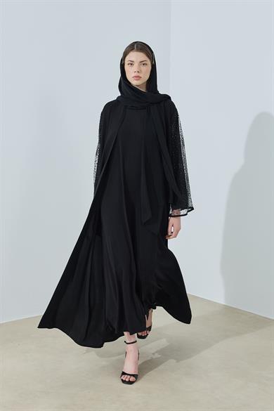 Tül Detaylı Abaya
