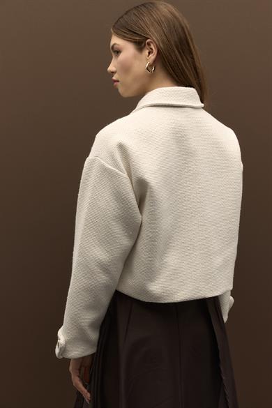 Astarlı Tüvit Ceket Beyaz