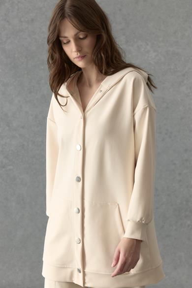 Çelik İnterlok Çıtçıtlı Takım Krem