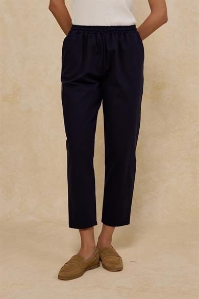 İthal Polyviscon Kumaş Jogger Pantolon Lacivert