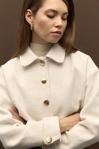 Astarlı Tüvit Ceket Beyaz