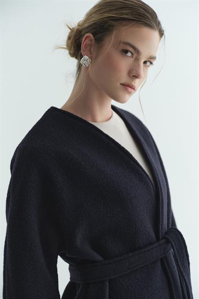 Astarlı Kaşe Kimono Lacivert Buklet