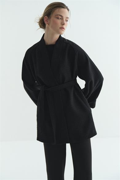 Tüvit Kimono Siyah
