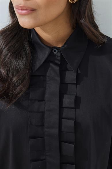 Pili Patlı Gömlek Siyah