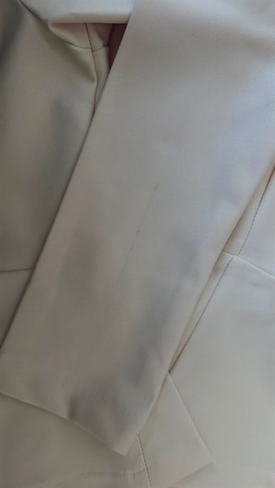Outlet Çelik interlok Sık Düğmeli Volanlı Hırka Krem