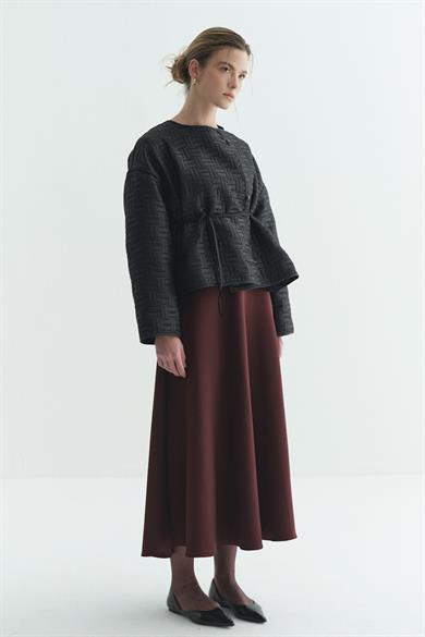 İnce Kapitone Mevsimlik Ceket Siyah