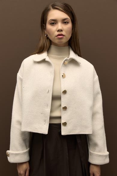 Astarlı Tüvit Ceket Beyaz