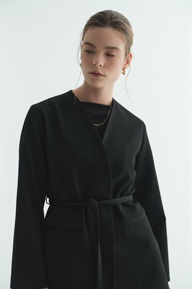 Reign Dokuma Blazer Ceket Siyah