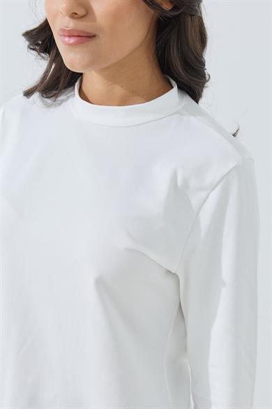 Uzun Kollu Süprem Penye Body Beyaz