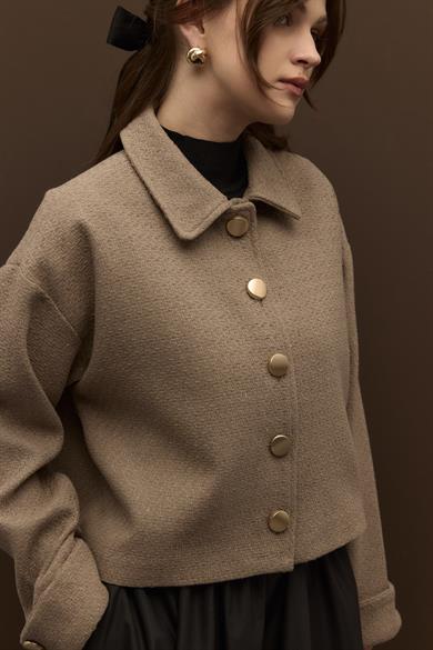 Astarlı Tüvit Ceket Sütlü Kahve