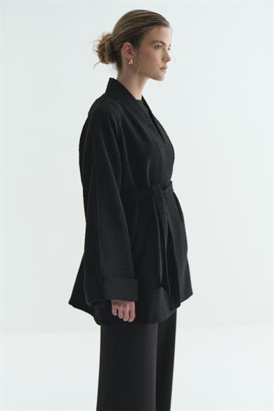 Tüvit Kimono Siyah