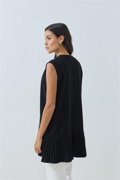 Pliseli İçlik Siyah