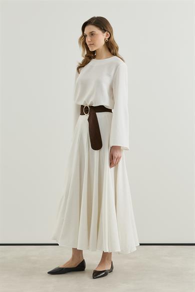 Çok Parçalı Godeli Keten Takım 