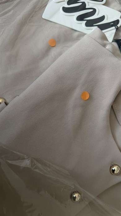 Outlet Çelik interlok Sık Düğmeli Volanlı Hırka Taş