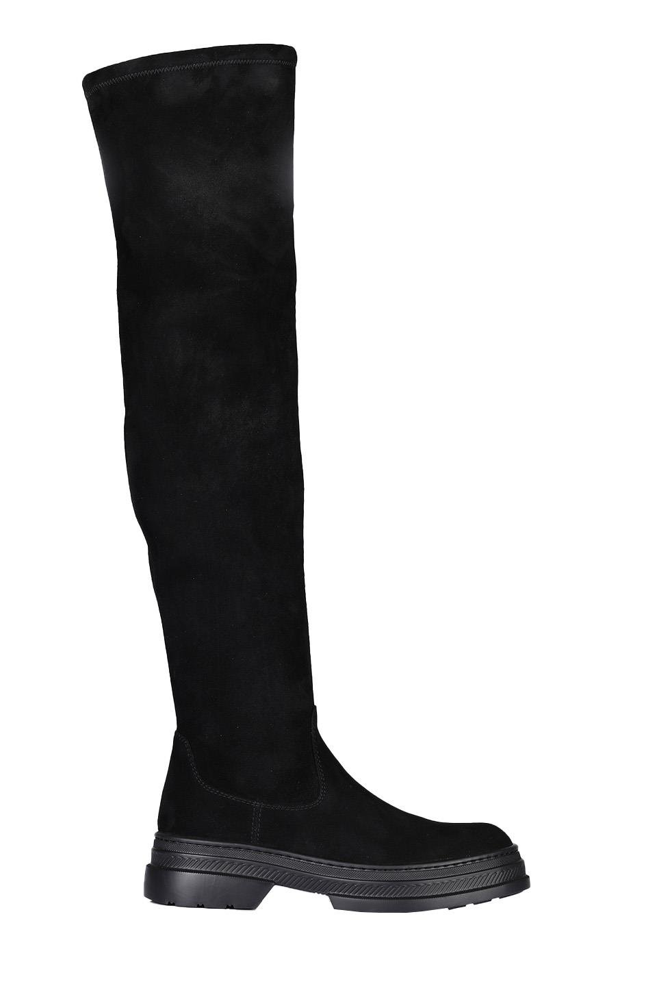 C70927 SUET+STRECH Siyah