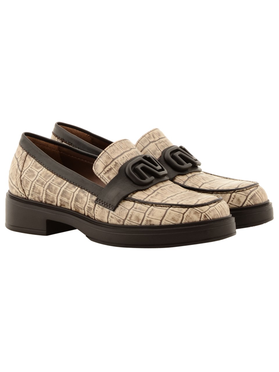 Loafer A62691 KROKO+NAPA NUR Bej+Natural