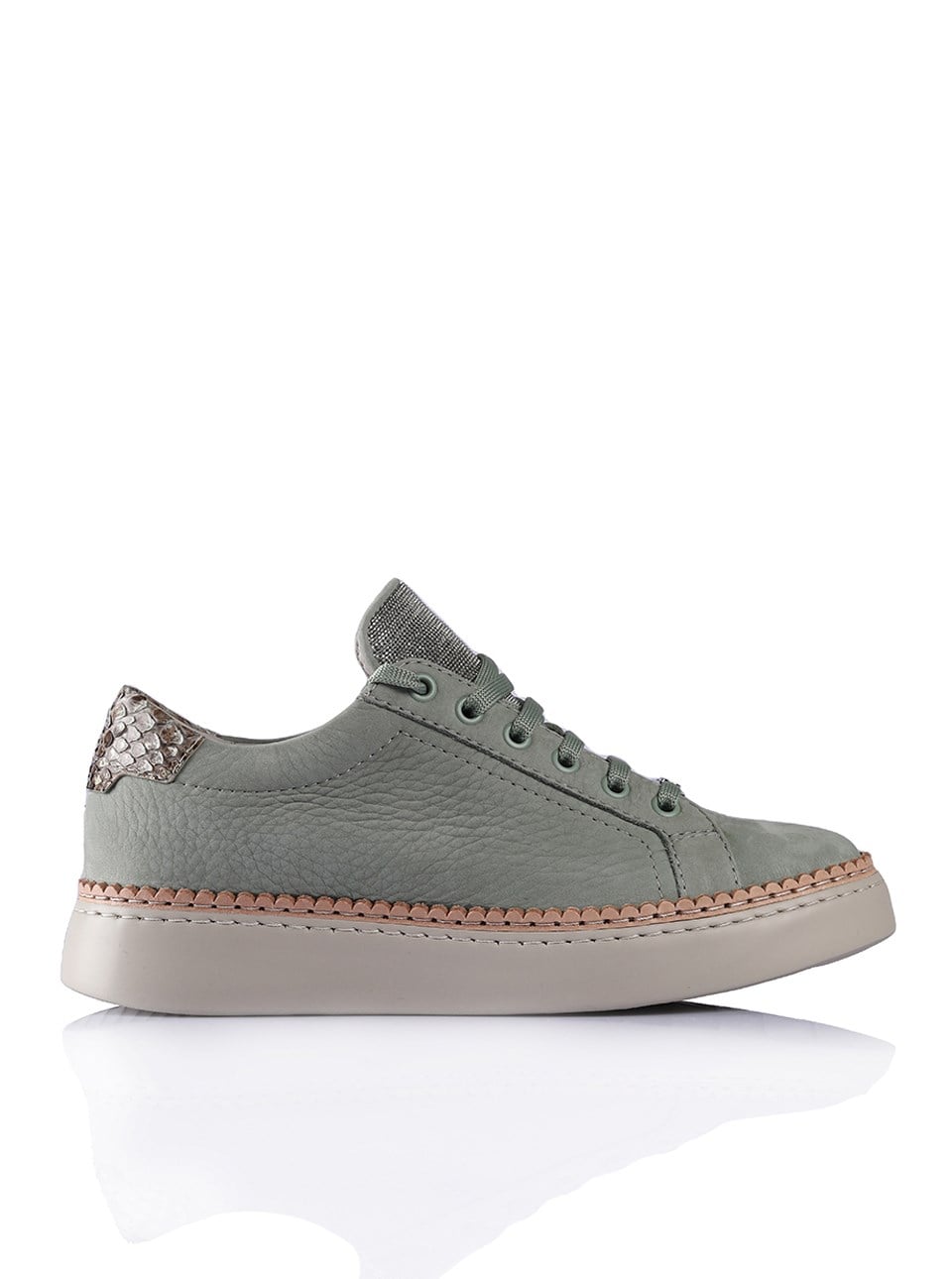 Sneakers A68131 NUBUK+PİTON Yeşil