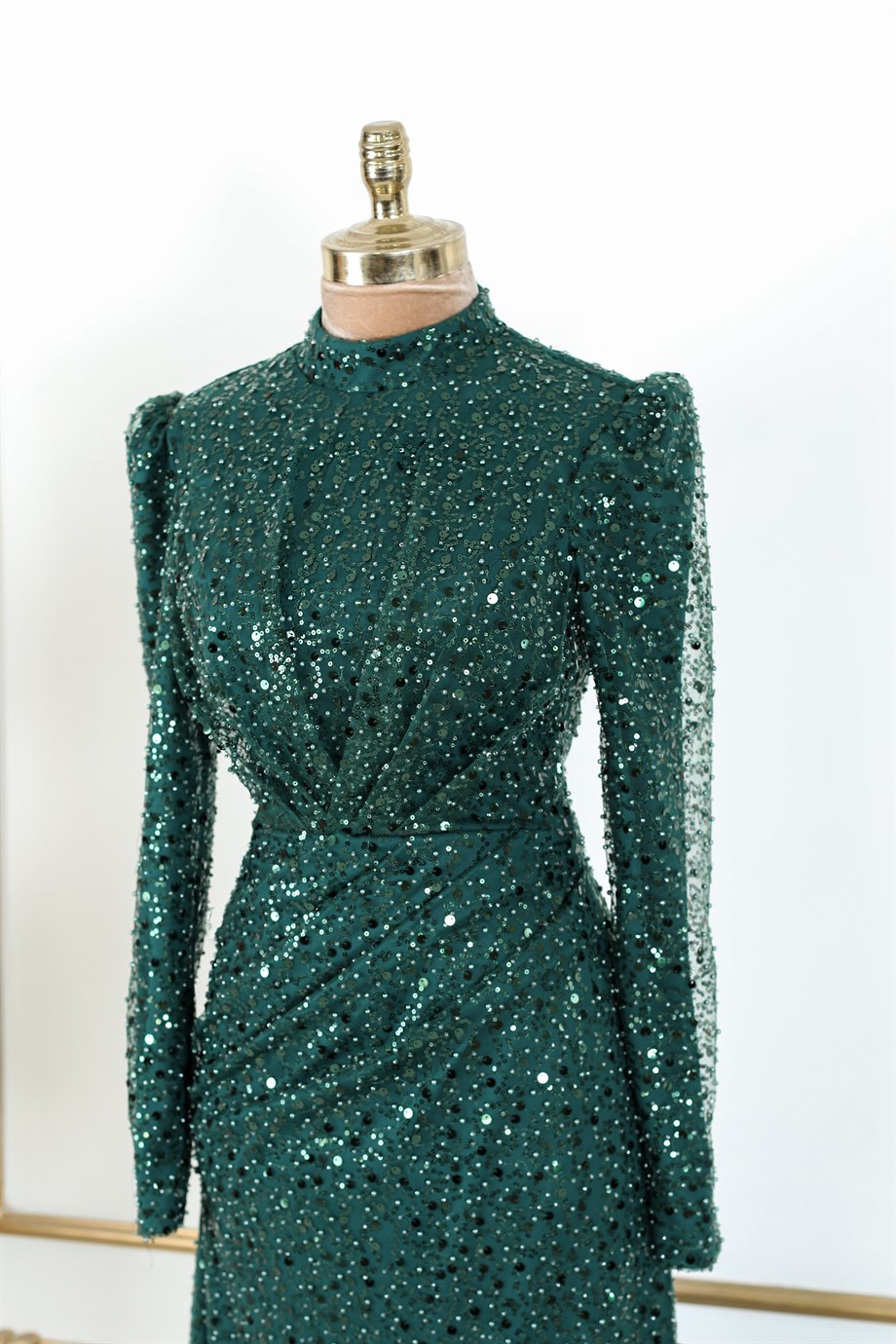 Ahenk Hijab Evening Dresses Emerald