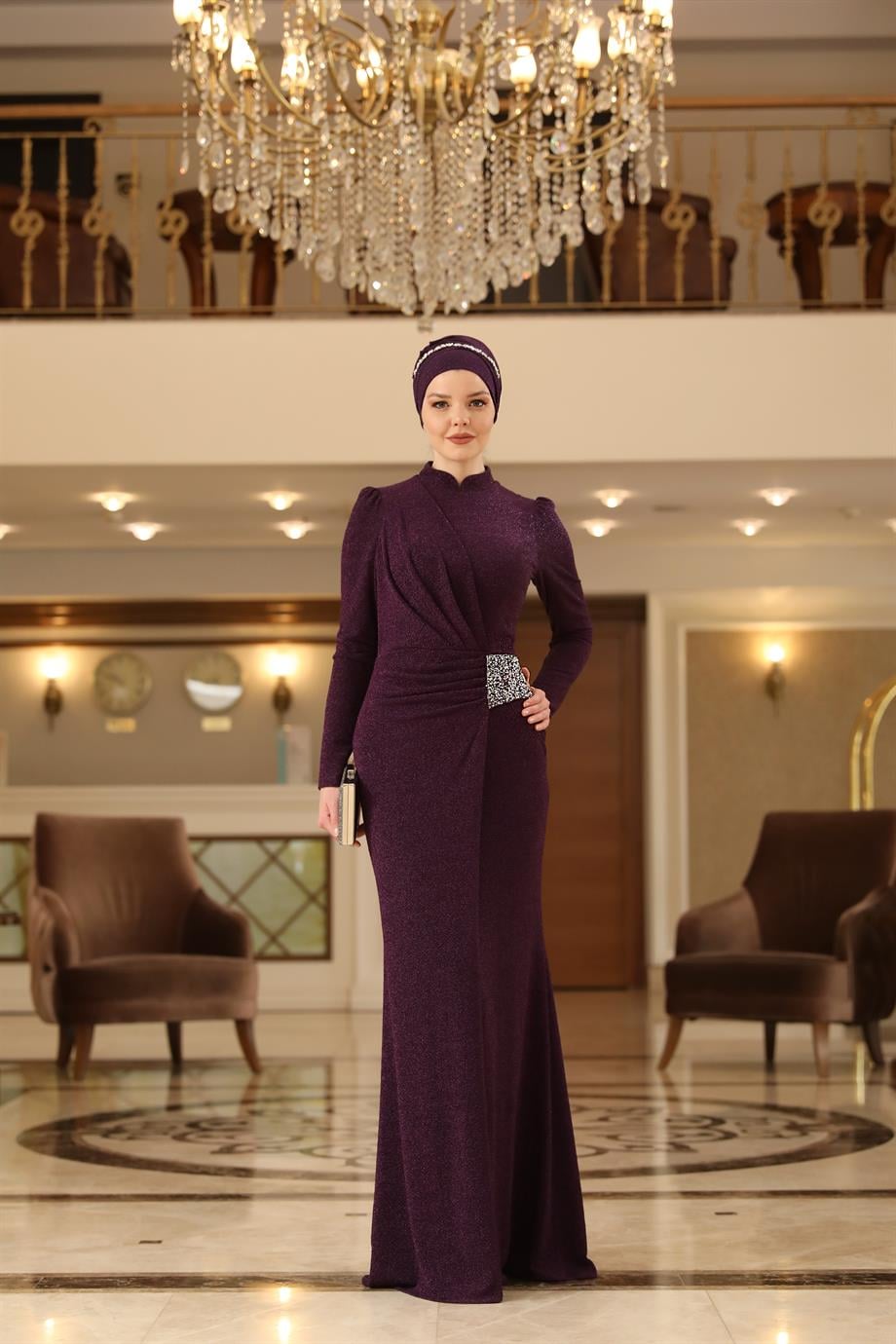 Ahsen Evening Dress Green