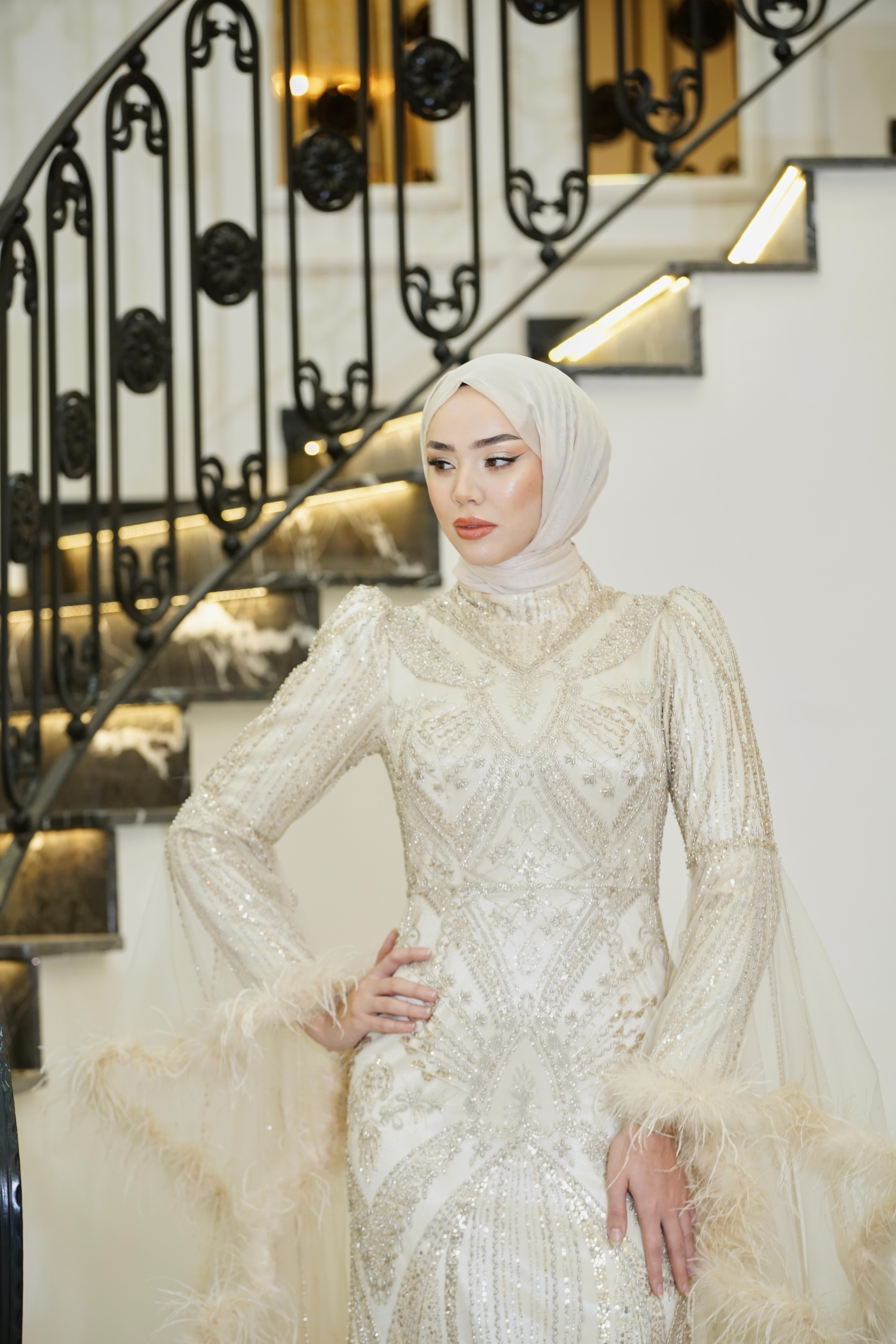 Diamond Abiye Bej