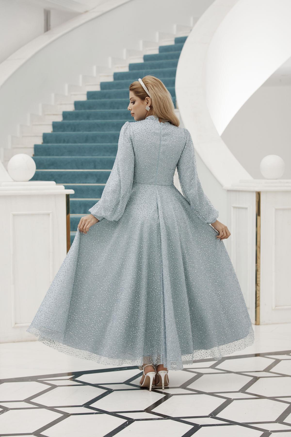 Eliz Evening Dress Turkuaz