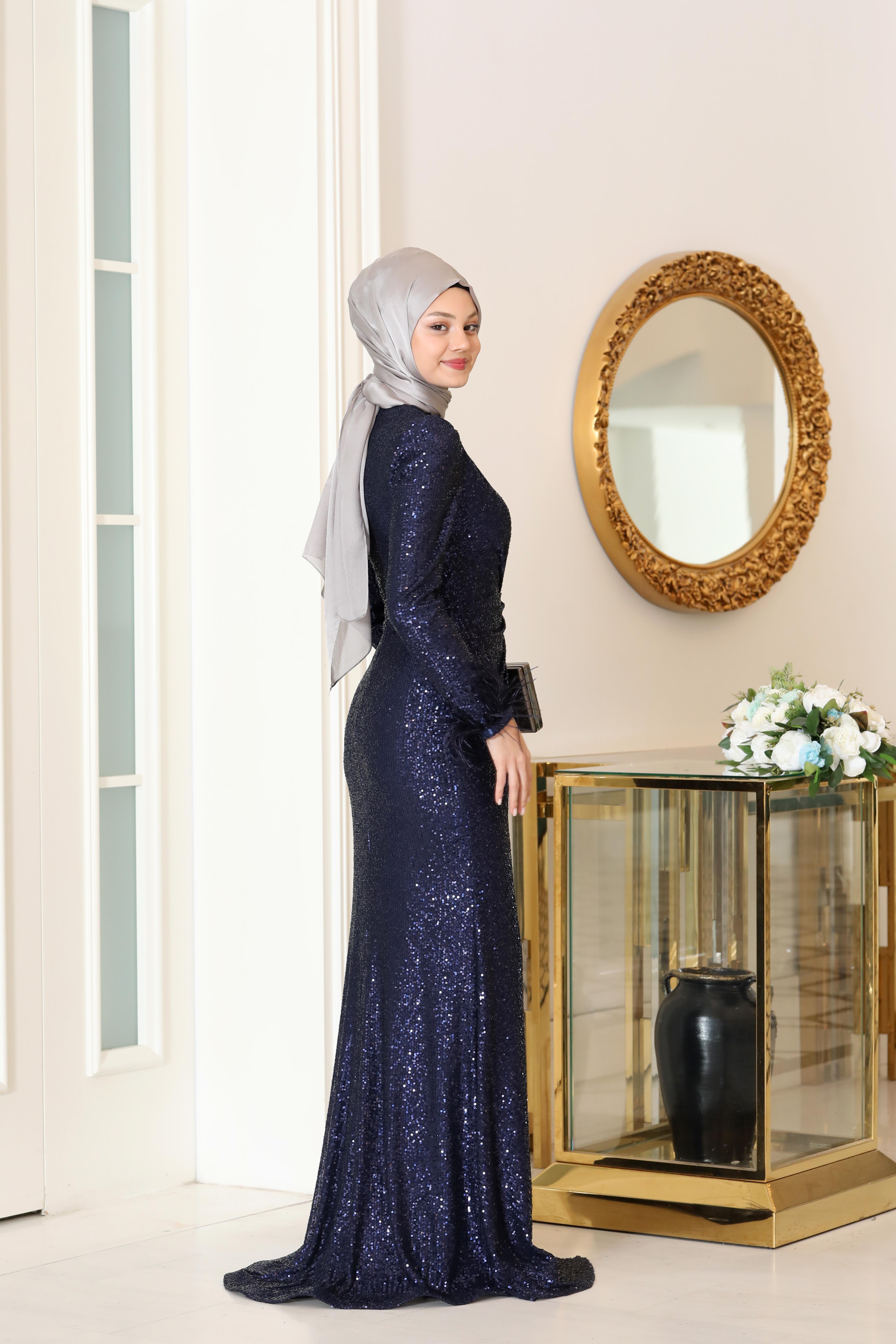 Hüma Abiye Lacivert 