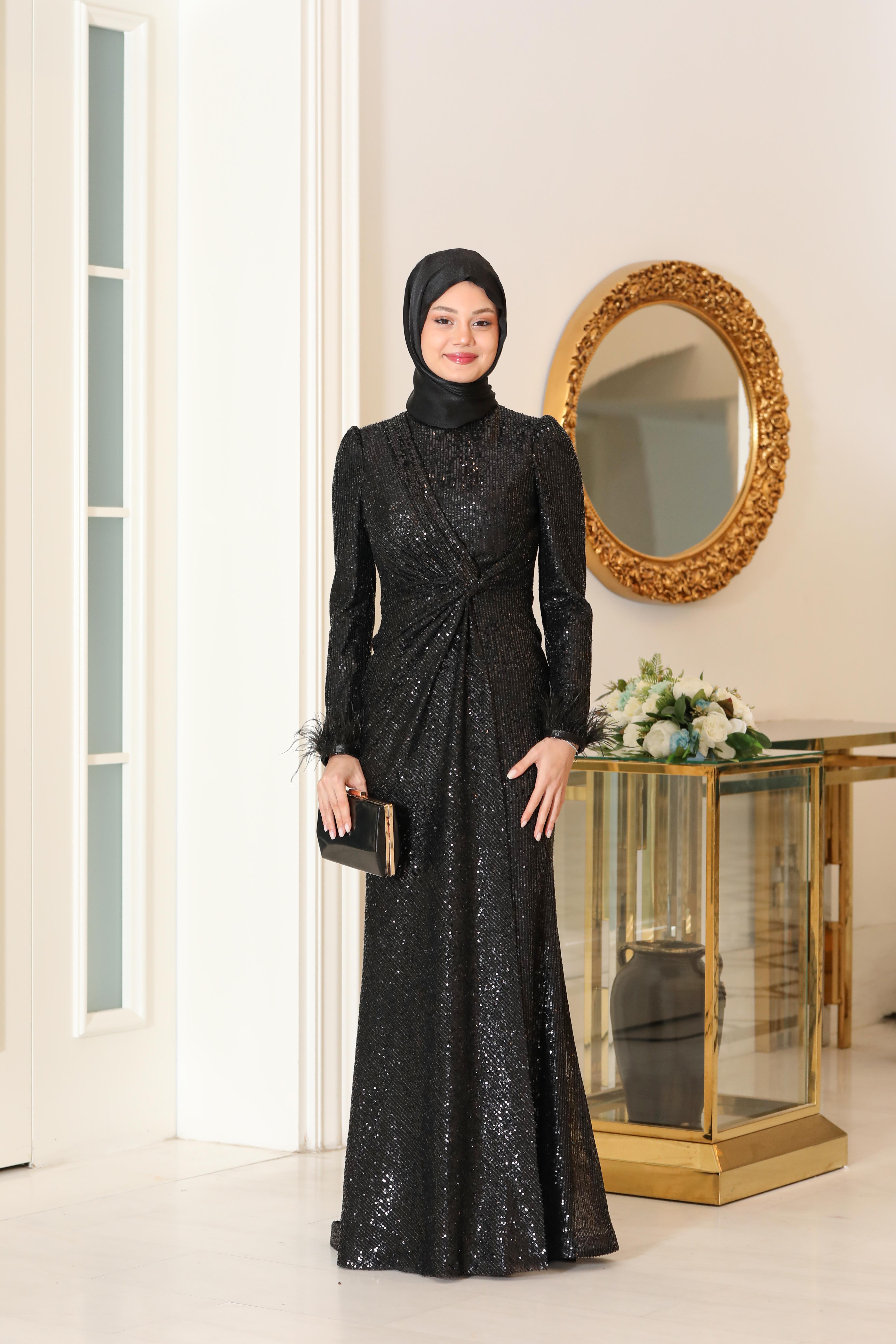 Hüma Abiye Siyah