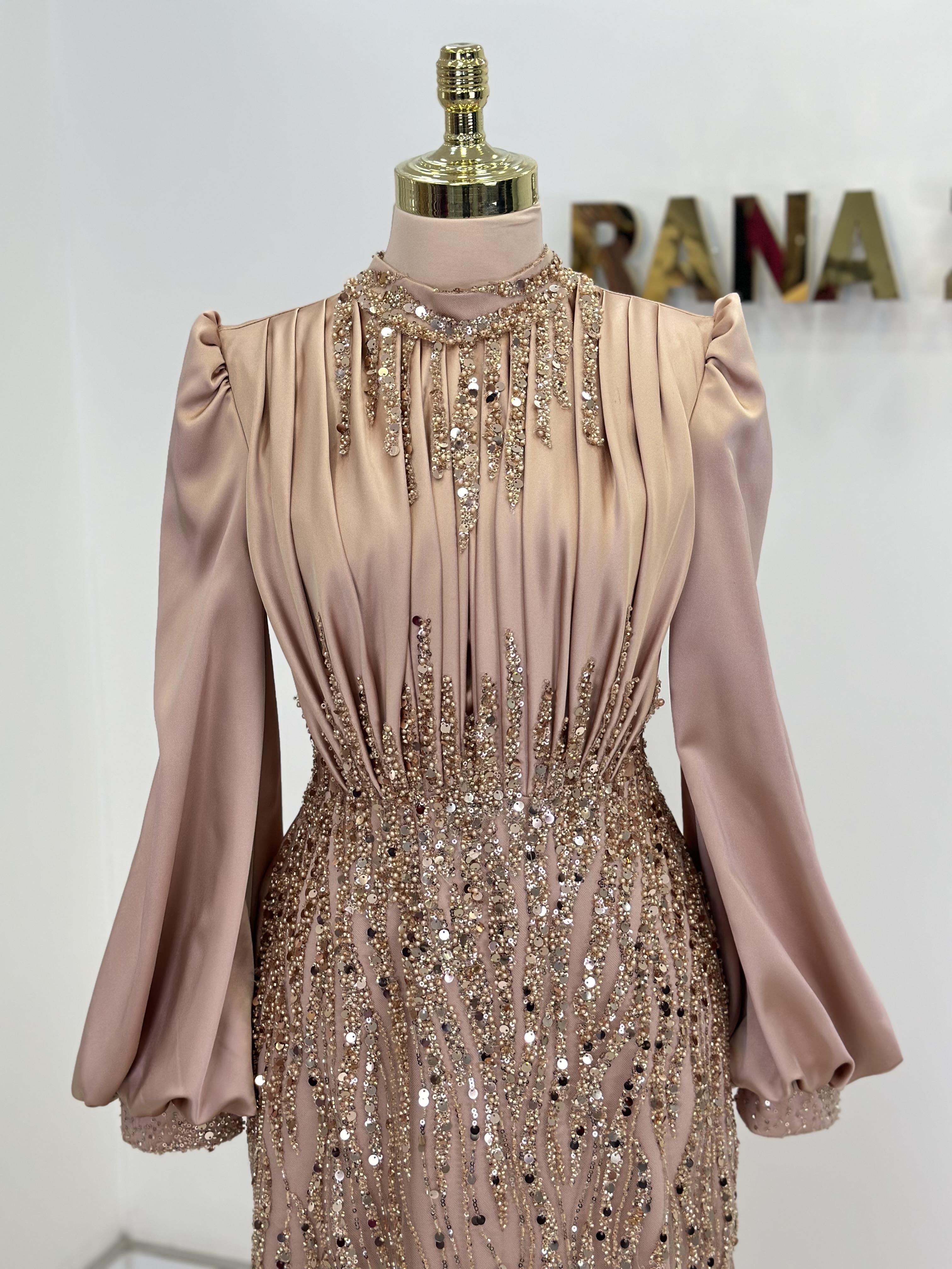 İncilay Evening Dress Rose