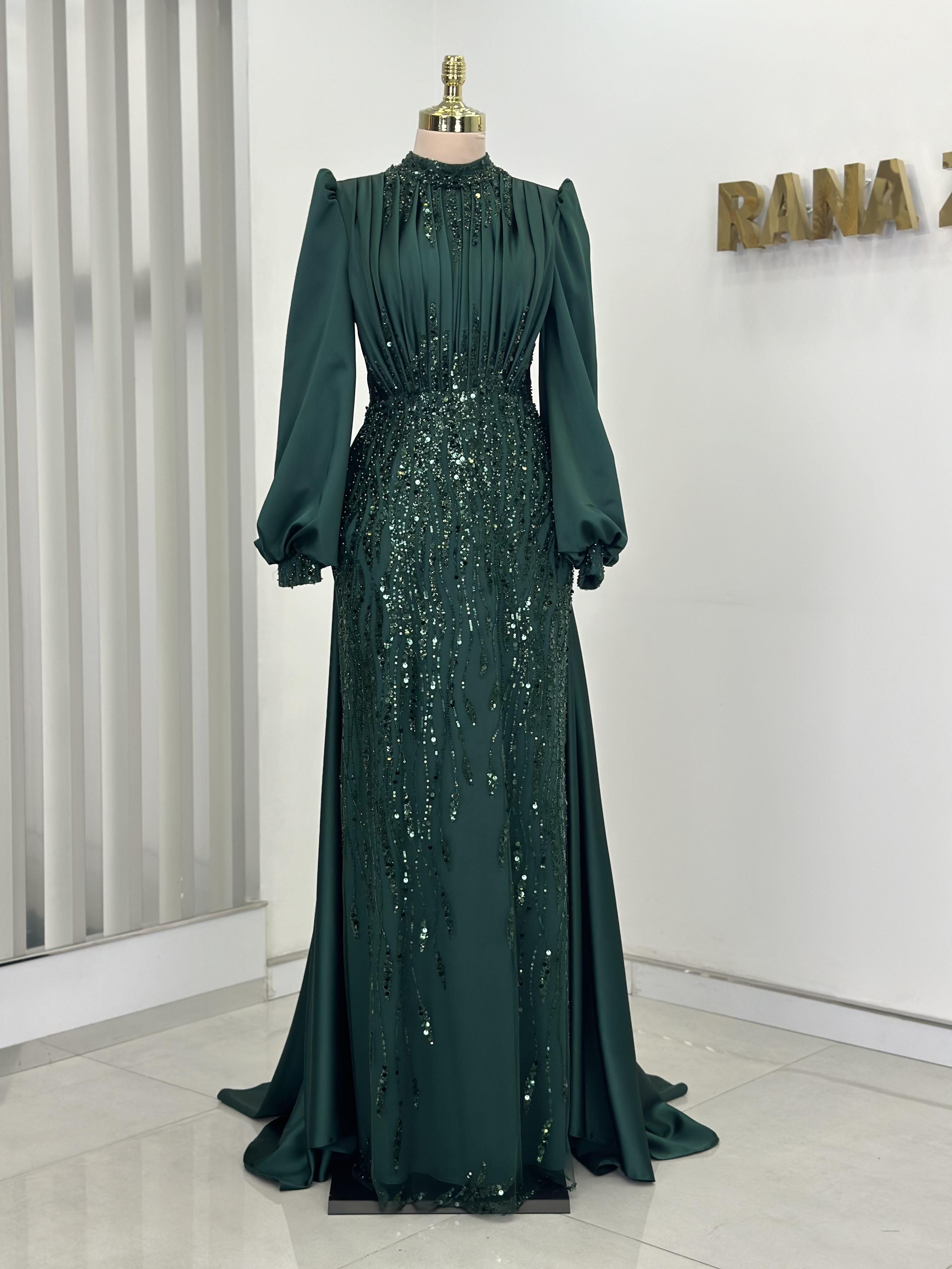 İncilay Evening Dress Emerald