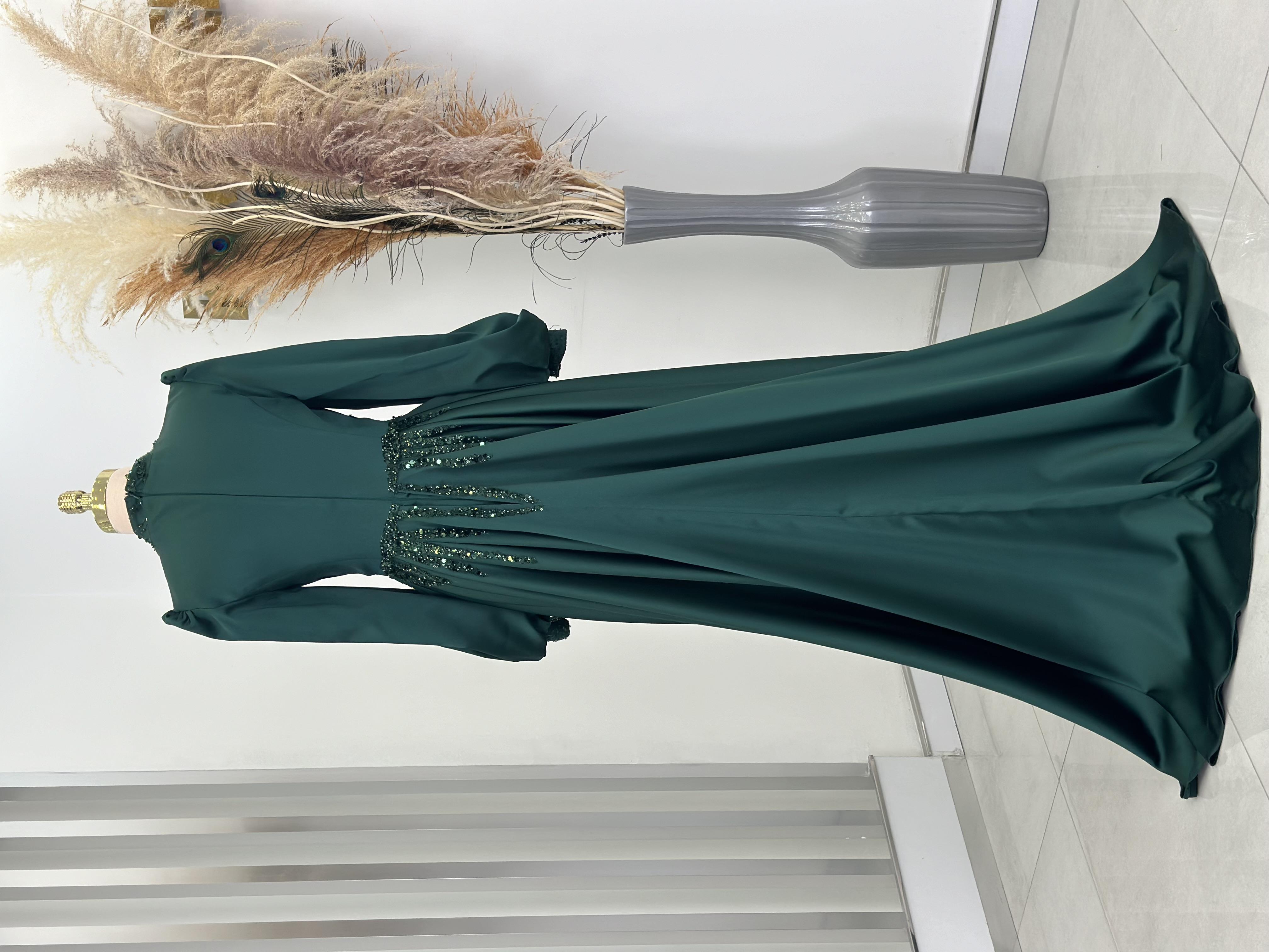 İncilay Evening Dress Emerald