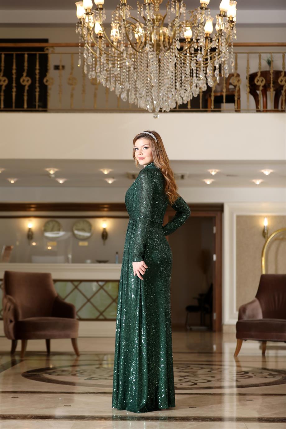 Işıl Evening Dress Emerald