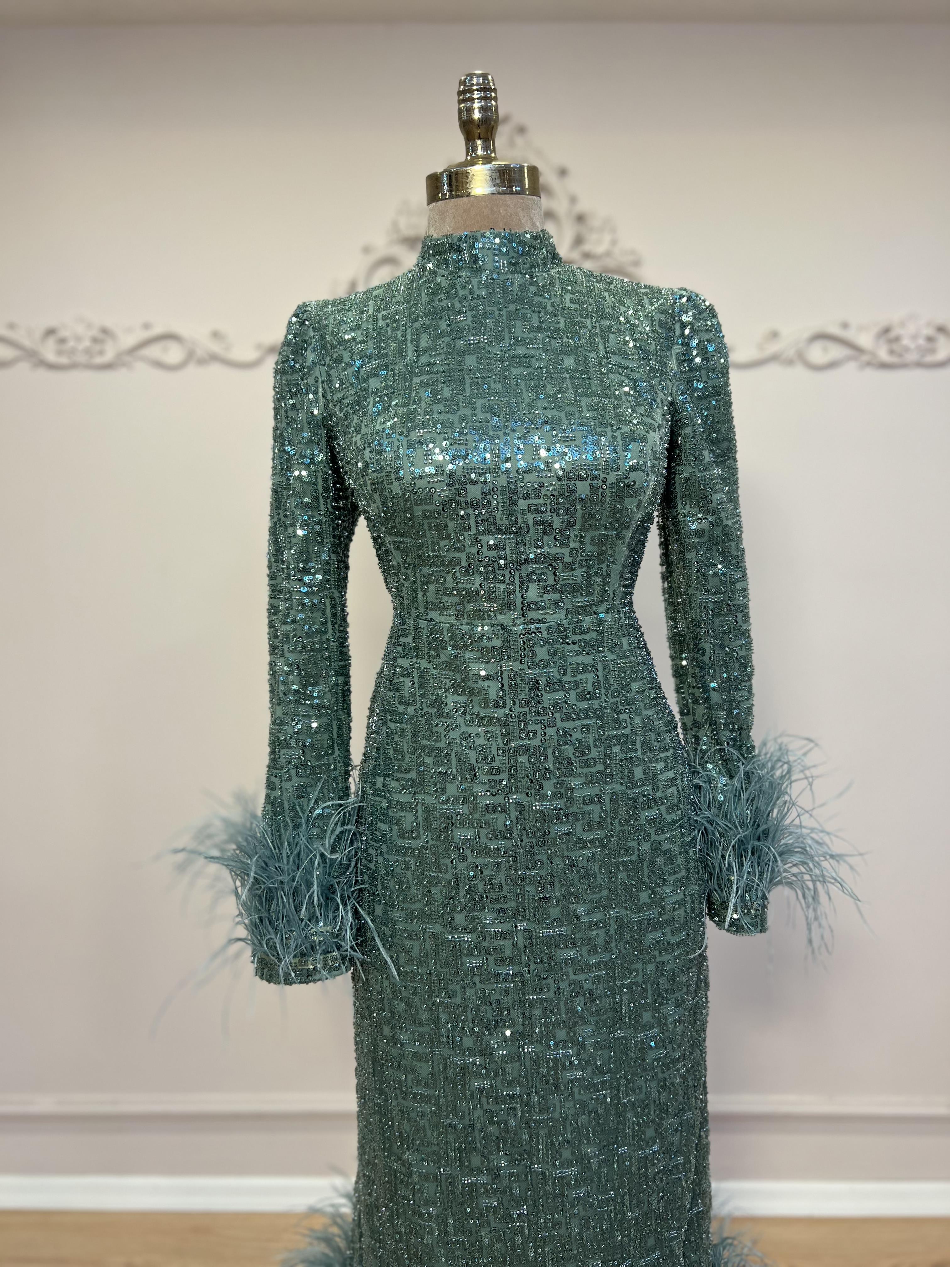 Leyna Evening Dress Yeşil