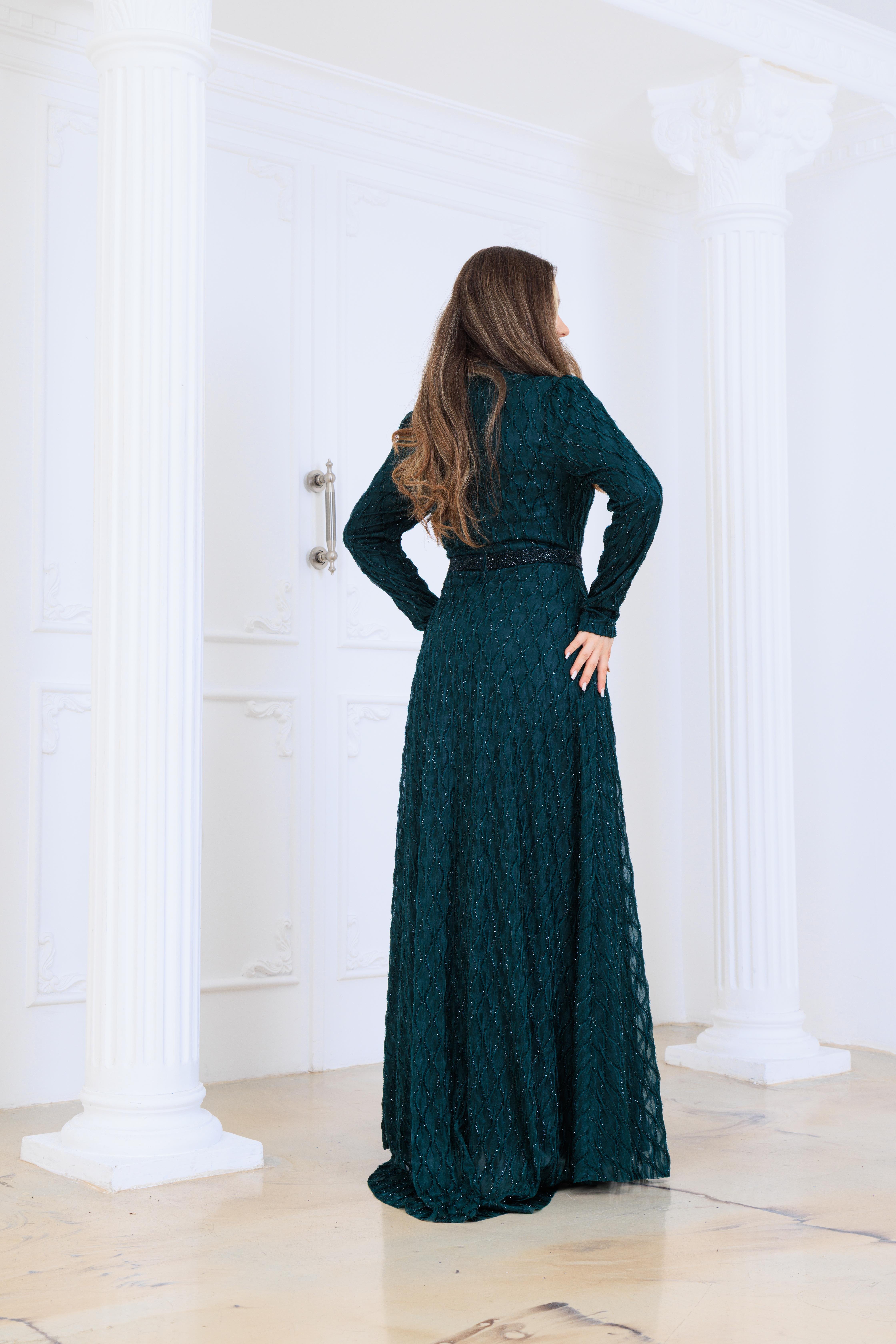 Lina Dantel Abiye Yeşil