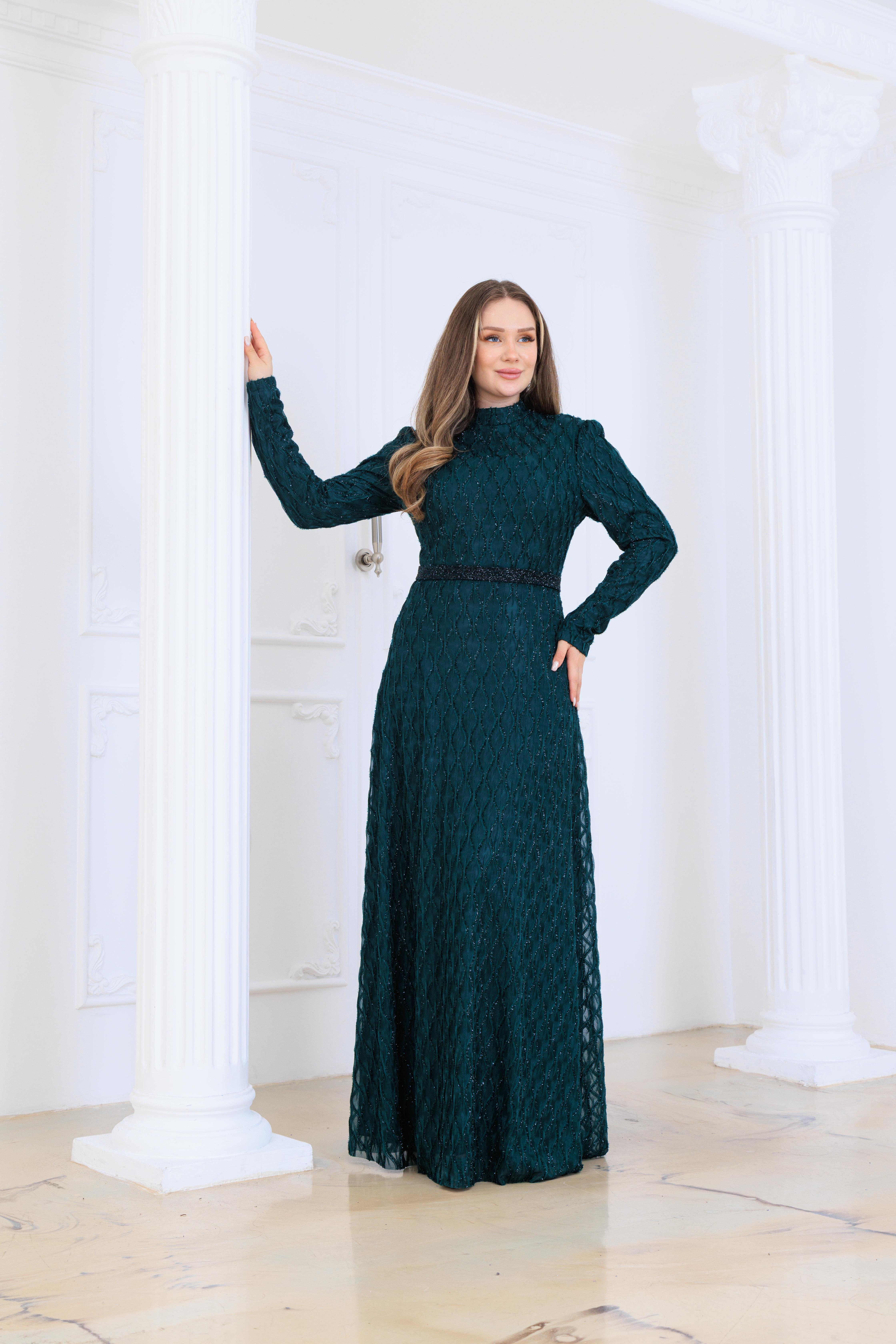 Lina Dantel Abiye Yeşil