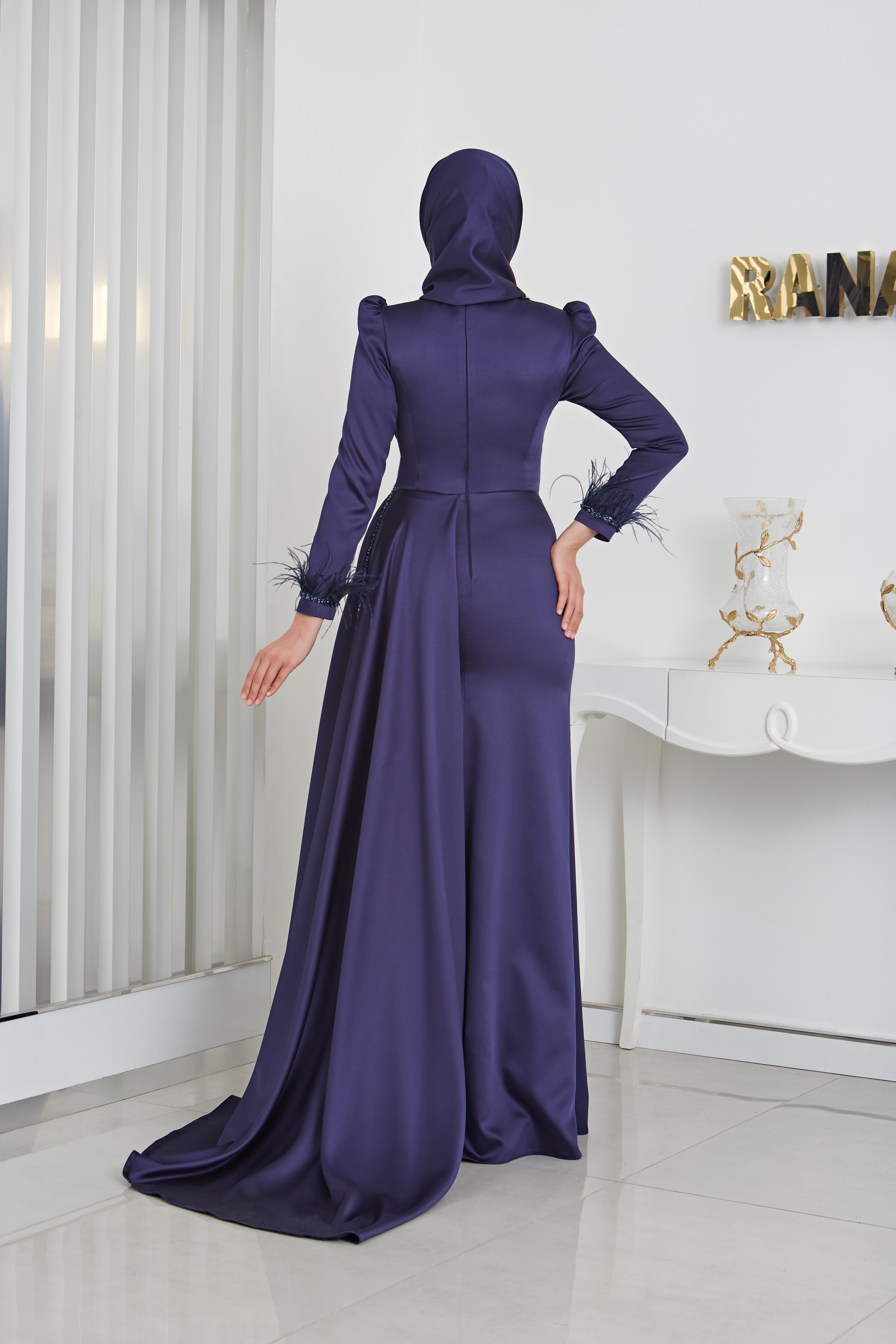 Merinette Evening Dress Navy Blue