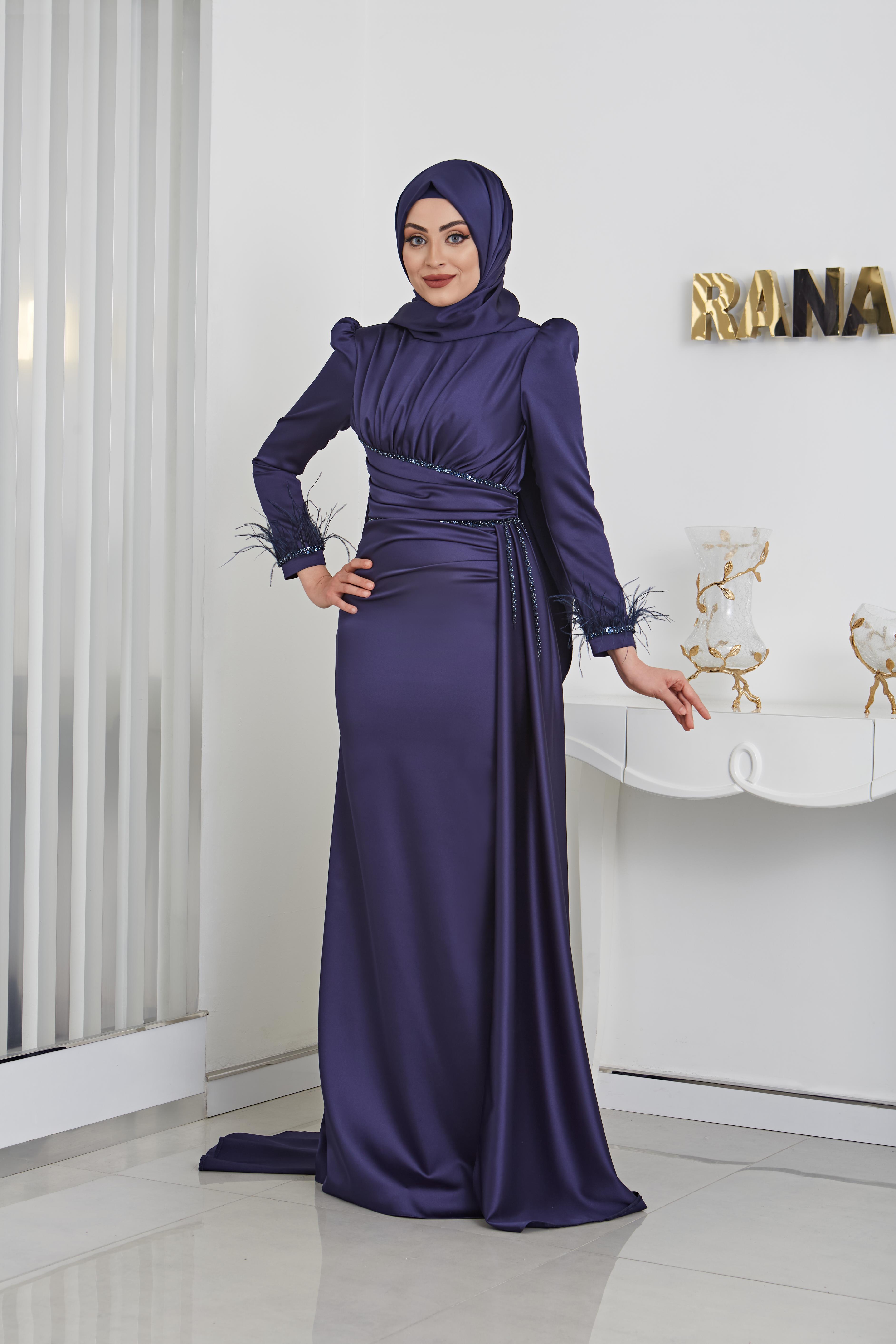 Merinette Evening Dress Navy Blue