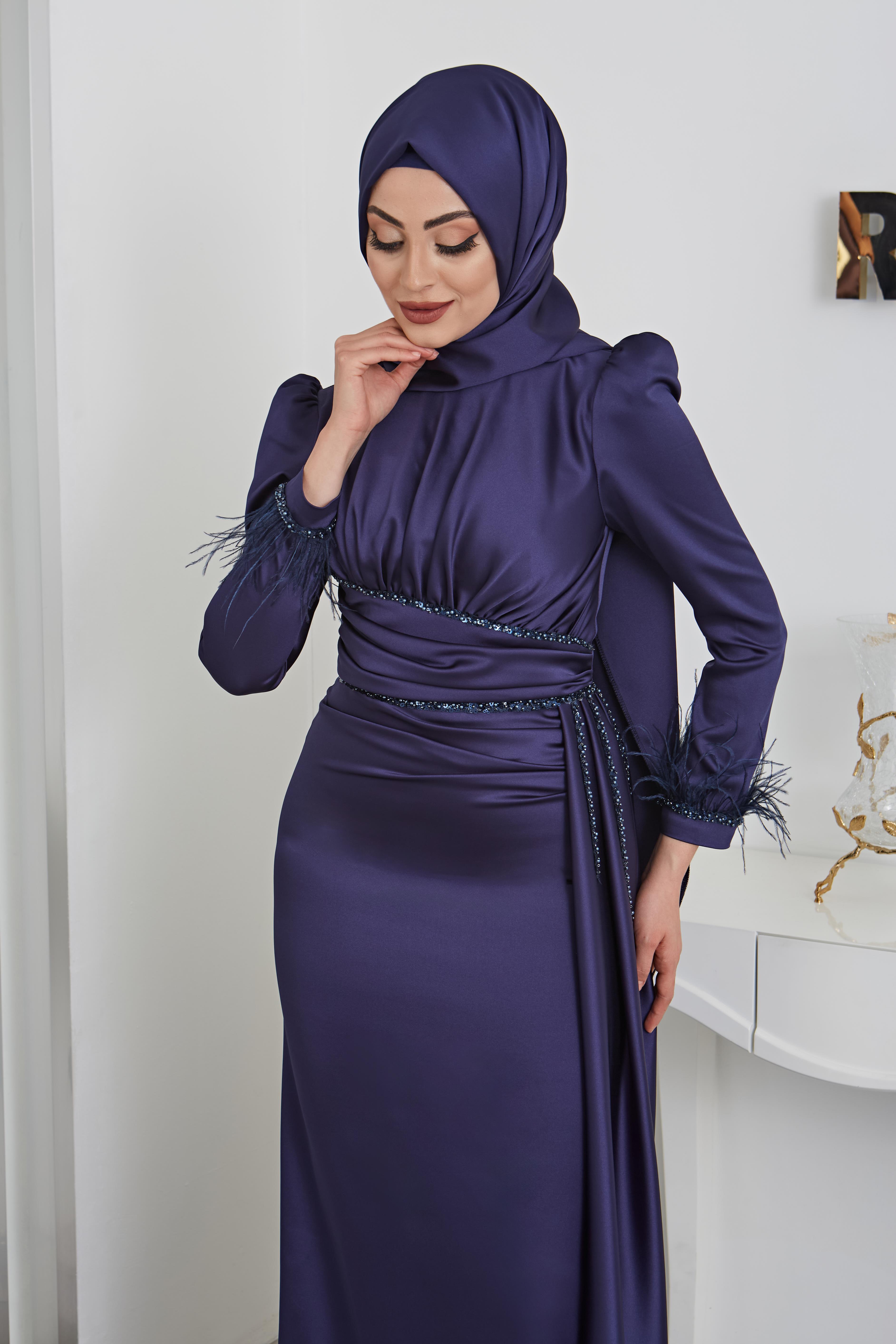 Merinette Evening Dress Navy Blue