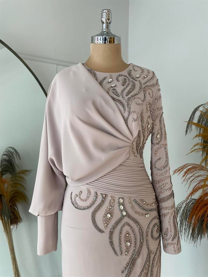 Oylum Evening Dress Powder