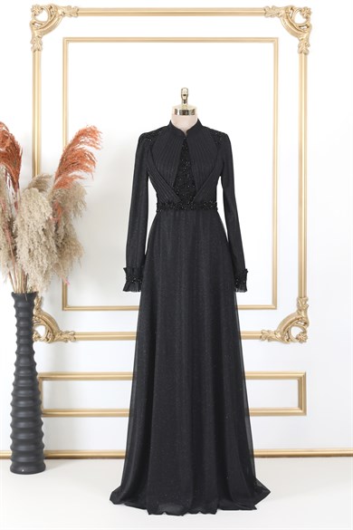 Alinda Tesettür Abiye Siyah