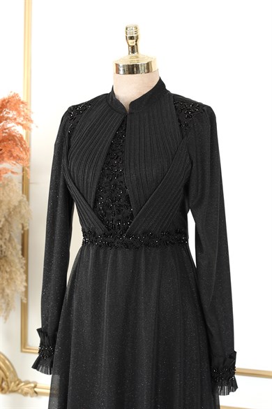 Alinda Tesettür Abiye Siyah