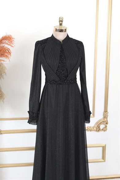 Alinda Tesettür Abiye Siyah