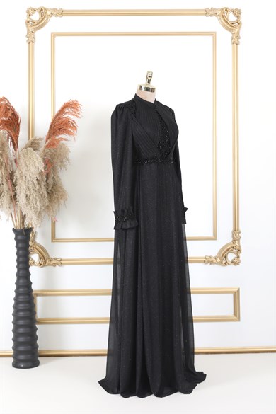 Alinda Tesettür Abiye Siyah