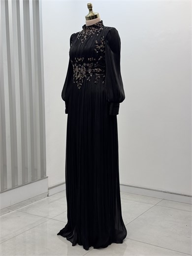 Asteria Abiye Siyah-Gold